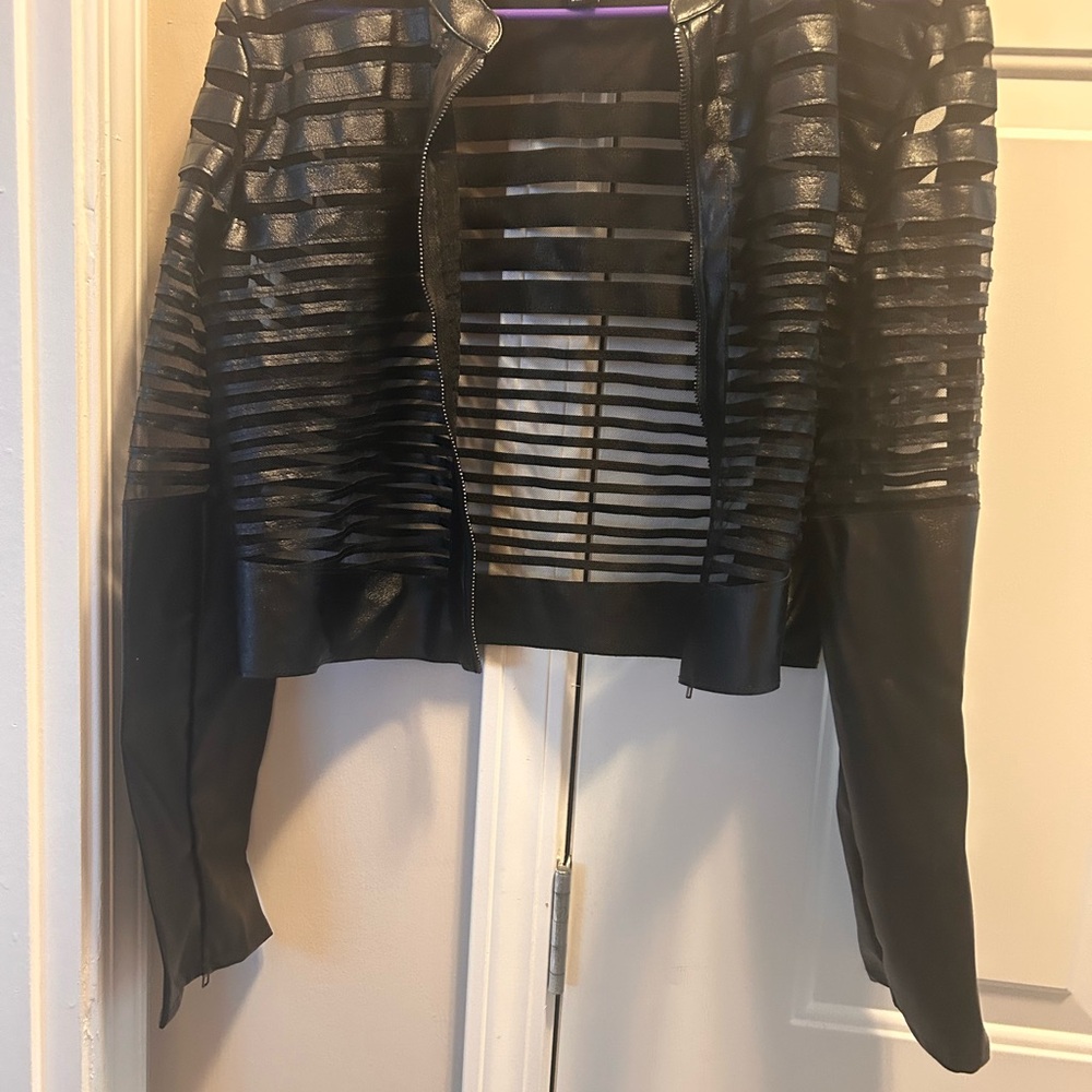 Windsor Black Cutout Leather Jacket